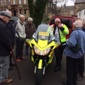 The Northumbria Blood Bikes visiting the Men's Group