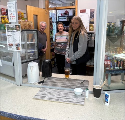 Our hard working volunteers in the Cafe