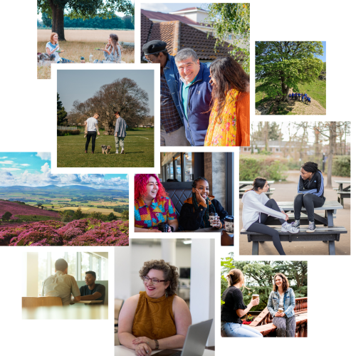 Stock imagery for Tyneside & Northumberland Mind service of people in various settings.