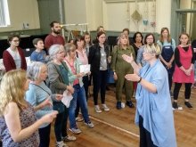 The Clara Vale Choir singing