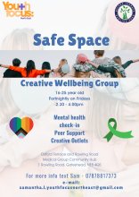 Safe Space poster showing Young People together
