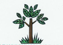 Friends of Whickham Library Garden Logo of a tree illustration