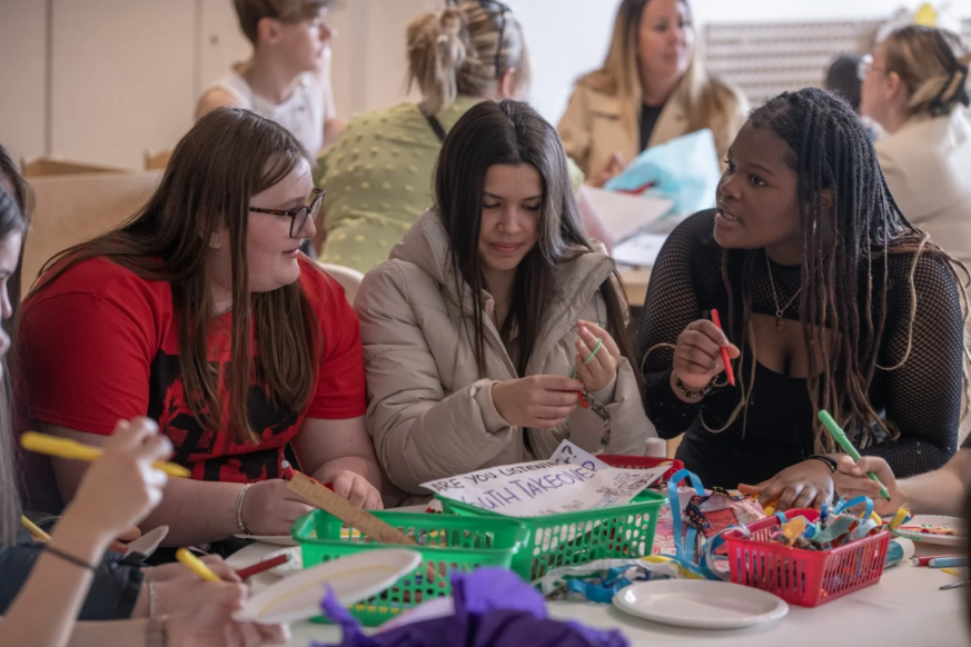 An edited images of children partaking in drawing and art activities and a young boy riding his bike with the text that says 'Make, Play, Create & Do' and it says October half term at the top and says 25 Oct-2 Nov  