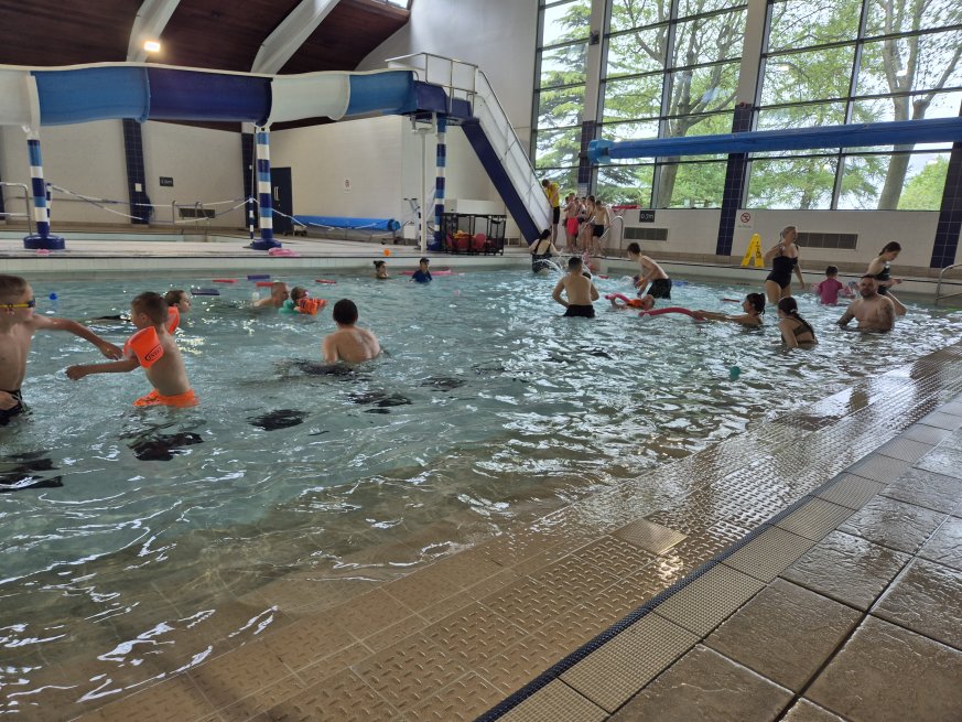 people playing in the swimming pool