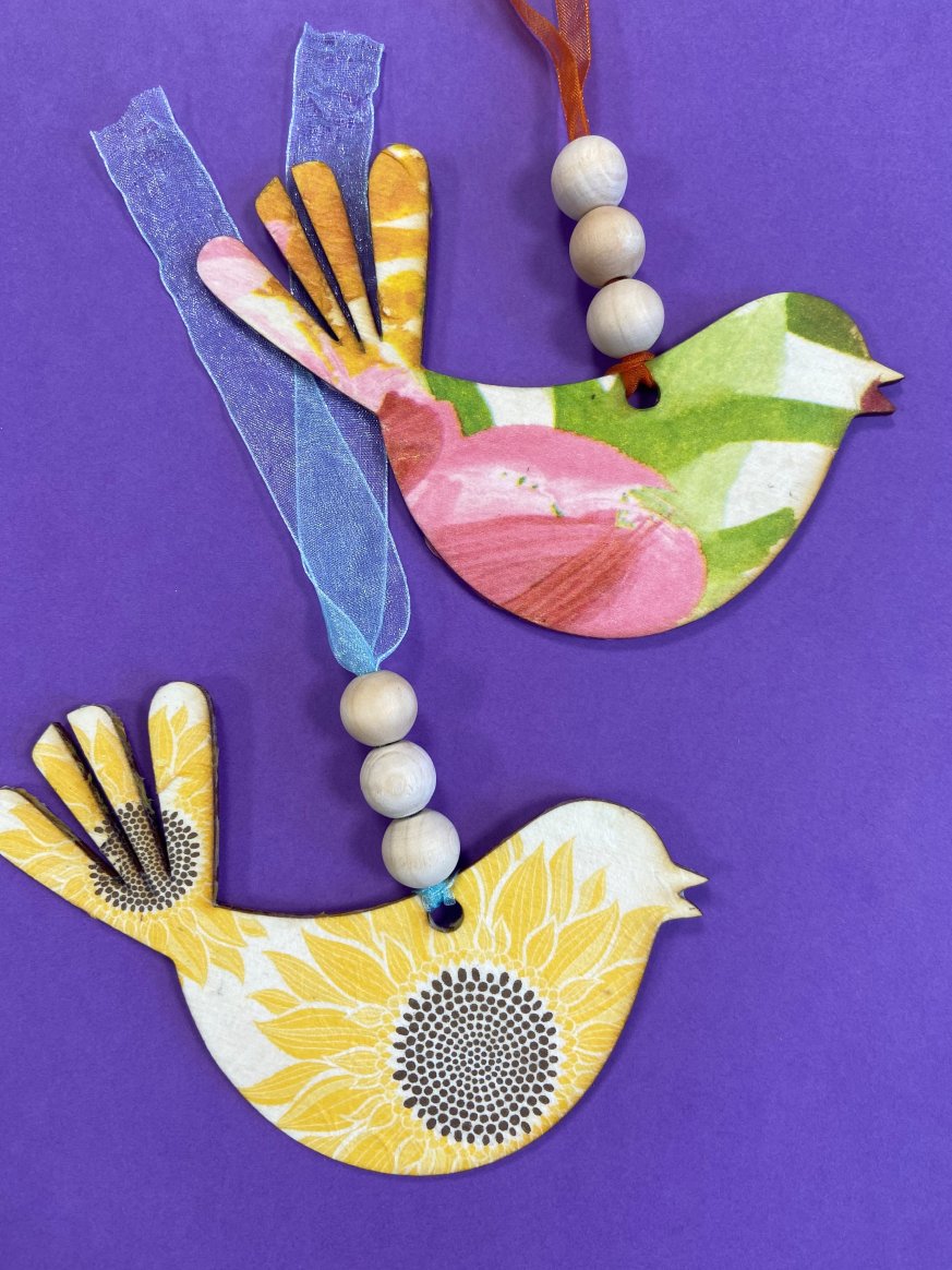 Crafternoon: Decoupage Bird Hanging