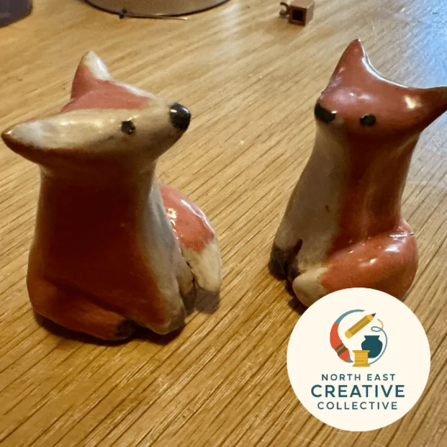 Pottery Foxes