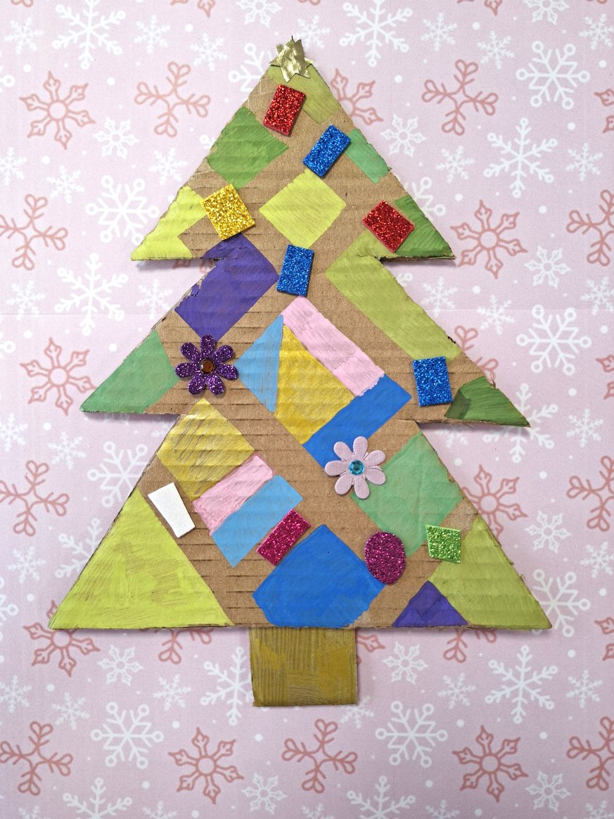 Saturday Craft Club: Resist Tape Christmas Trees
