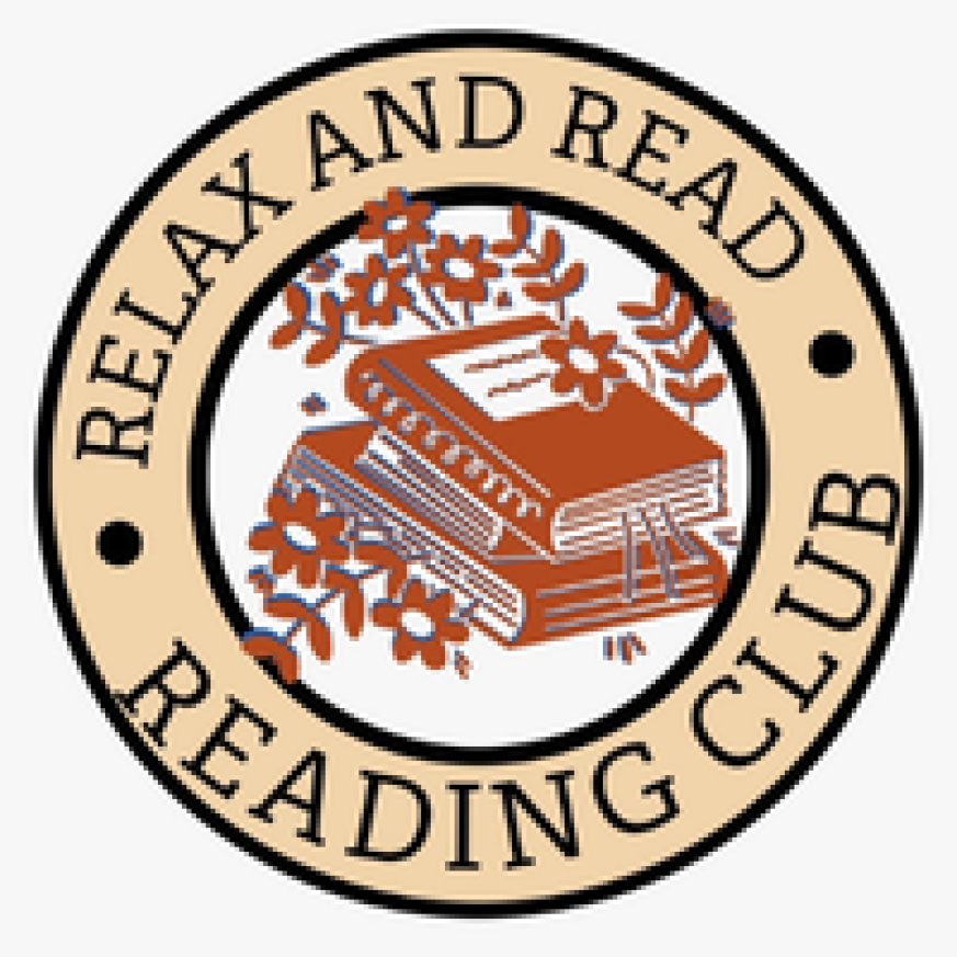 The words: Relax and Read. Reading Club written around a couple of books