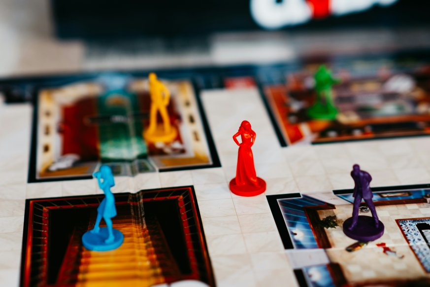 Board game with plastic charaters