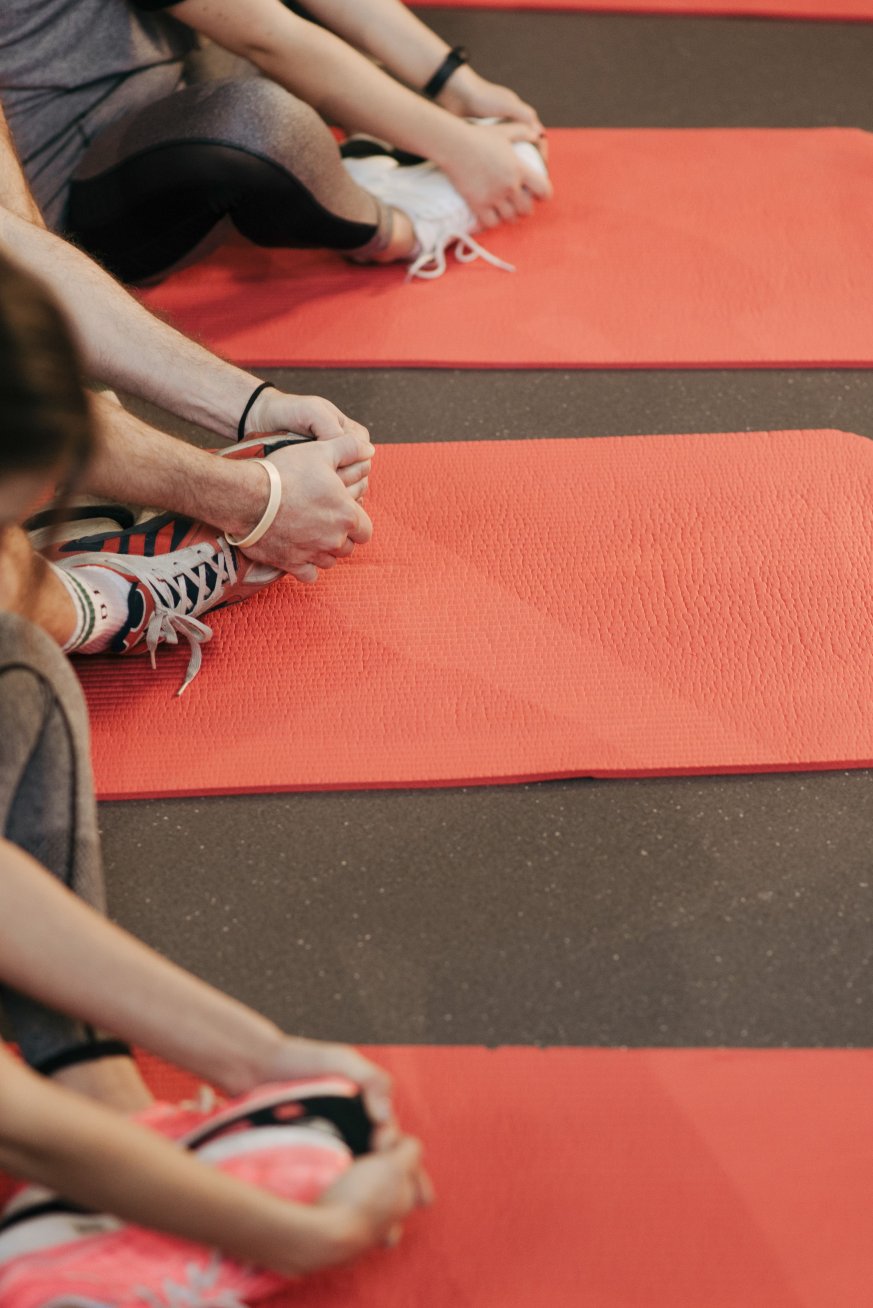 Group of people doing yoga
