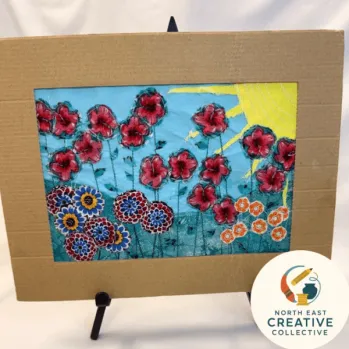 Textile Art in a frame
