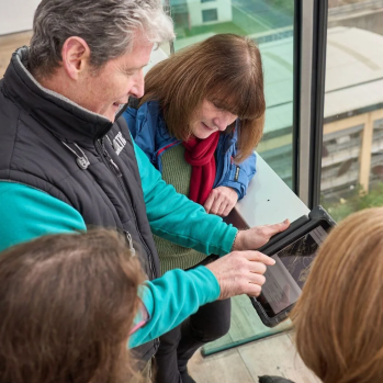 A darwing and watercolour of Baltic Front Room