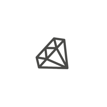 A logo featuring a diamond on a white background.