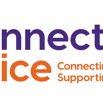 Connected Voice logo - connecting people, supporting action