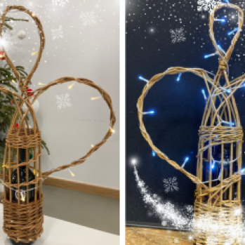 Willow Angel with lights