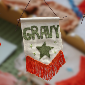 Mini festive banners created by Bianco Perry
