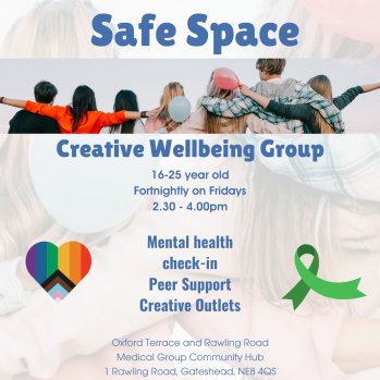 Safe Space poster showing Young People together