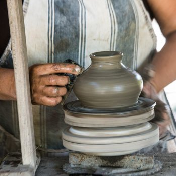Photo of a pot being made
