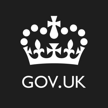 Gov.uk symbol - a white crown on black.
