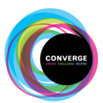 Converge logo - coloured circles overlapping.