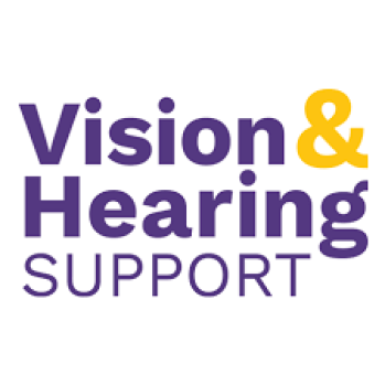 The words Vision and Hearing Support