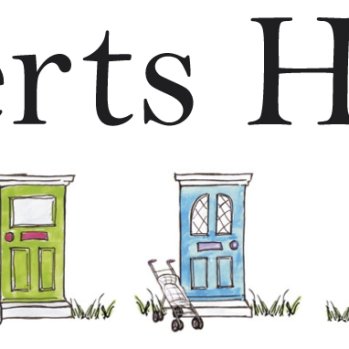 Egbert's House logo - a image of different house doors all in a row.